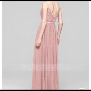 JJ’s house A-line v-neck chiffon dress(Dusty Rose)